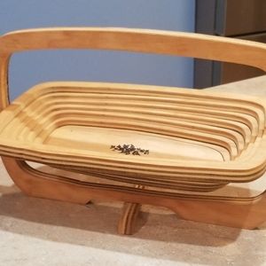 Unique Wooden Collapsible Basket